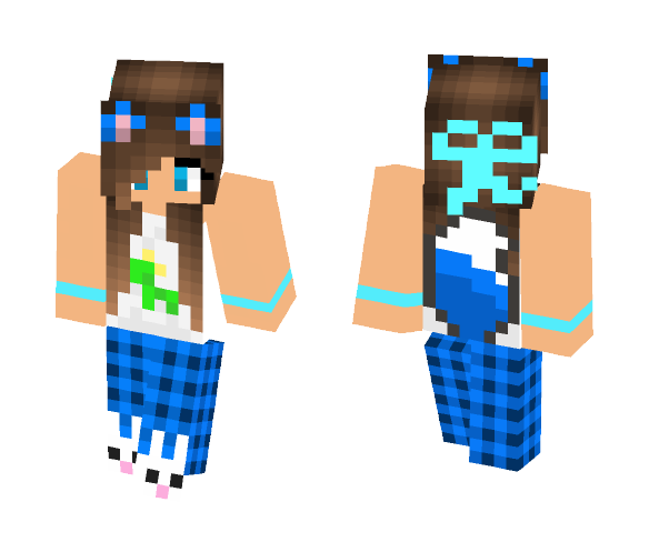 Wolf girl in P.J.s - Girl Minecraft Skins - image 1