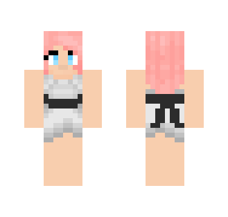 Pink Haired Girl "Sasha" - Color Haired Girls Minecraft Skins - image 2