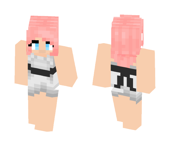 Pink Haired Girl "Sasha" - Color Haired Girls Minecraft Skins - image 1