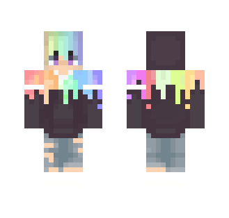 "Rainbow Eboy" Greatly Fixed! - Male Minecraft Skins - image 2