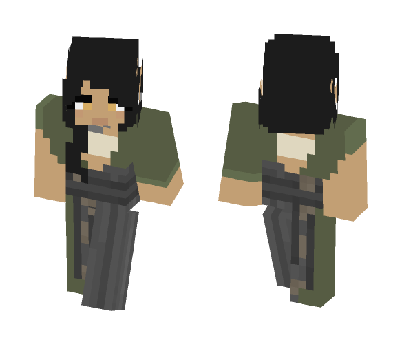 Black Haired Elf - Female Minecraft Skins - image 1