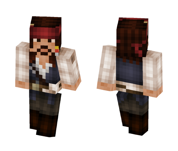 Captain Jack Sparrow - Pirates of the Caribbean Series - Male Minecraft Skins - image 1