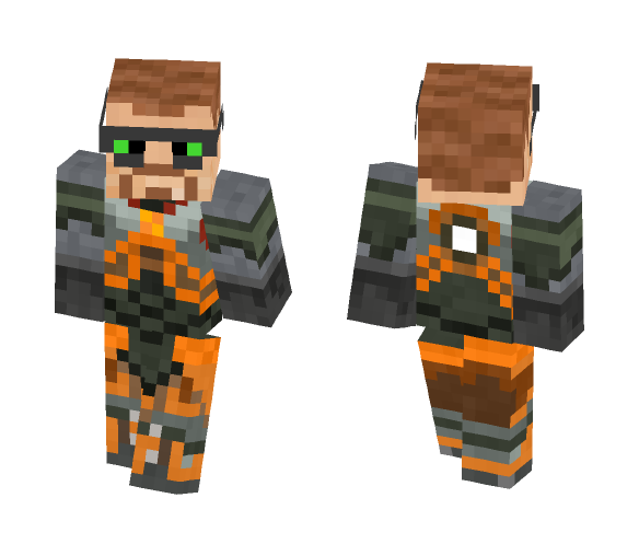 Half Life 2 - HEV Suit [Gordon Freeman with Glasses] - Male Minecraft Skins - image 1