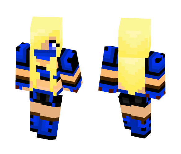 Blue Girl Warrior [Rival Kingdoms] - Female Minecraft Skins - image 1
