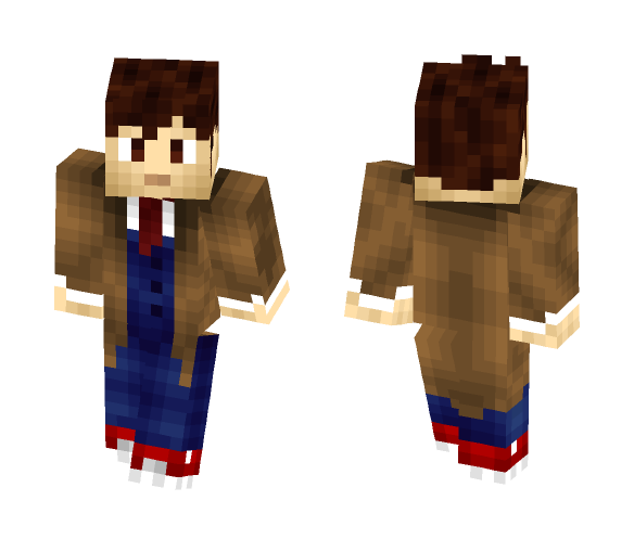 The 10th Doctor (Includes Version without a Trenchcoat!) - Male Minecraft Skins - image 1