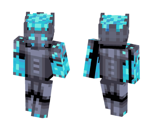 Fallen netherite knight possesed by soulfire - Male Minecraft Skins - image 1