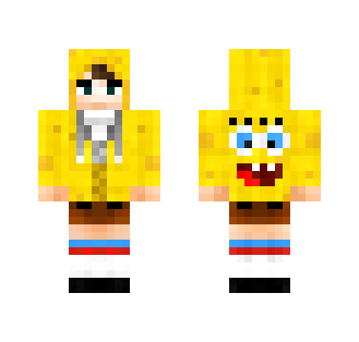 SpongeBob Hoodie Guy - Male Minecraft Skins - image 2