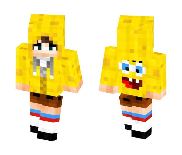 SpongeBob Hoodie Guy - Male Minecraft Skins - image 1
