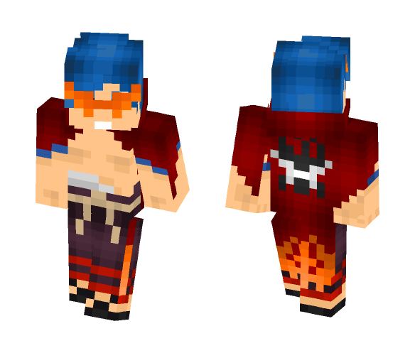 Download Kamina (With Cape) (From Gurren Lagann) Minecraft Skin for ...