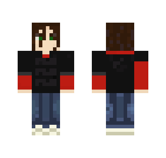 Kevin Shields from My Bloody Valentine (Red sweater + black t-shirt) - Male Minecraft Skins - image 2