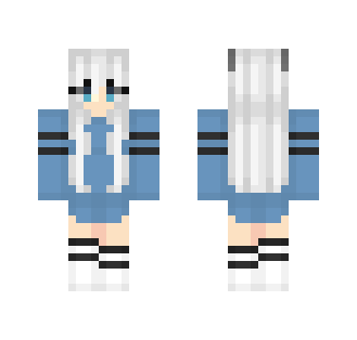 Wolf Girl With White Hair - Color Haired Girls Minecraft Skins - image 2